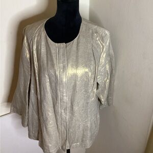 Chico's Metallic gold  Blazer